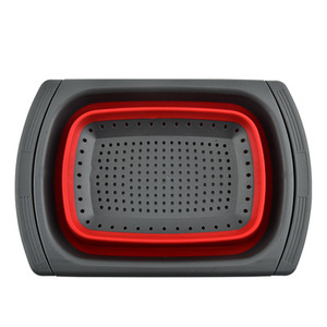 Sopra il lavandino colino pieghevole con maniglie allungabili cesto filtro retrattile da cucina - Product Image 4