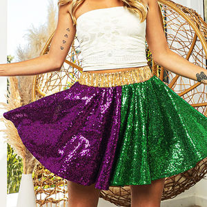 المرأة المخصصة الترتر ماردي غرا الترتر المتزلج تنورة صغيرة للنساء - Product Image 1