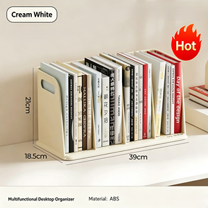 Soporte <span class=keywords><strong>de</strong></span> Escritorio para Libros <span class=keywords><strong>de</strong></span> Plástico ABS para Estudiantes, <span class=keywords><strong>Almacenamiento</strong></span> Compartimentado, Gran Capacidad, Diseño con Divisiones, Portaplumas Integrado - Product Image 6