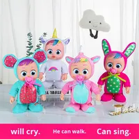 Muñeca Eléctrica de Simulación de Bebé que Llora, Camina y Canta, Muñeca de Vinilo con Forma de Animal Adorable, Juguete de Peluche de 31-50 cm