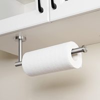 HOMEDEC Porte-rouleau et distributeur de papier essuie-tout mural moderne réglable en acier inoxydable 304 brossé pour cuisine