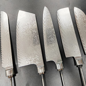 DM10BD1 maniglie pronte per l'installazione lame per coltelli damasco codolo a coda di topo struttura in piuma lame per coltelli affilate per la produzione di coltelli damasco - Product Image 5