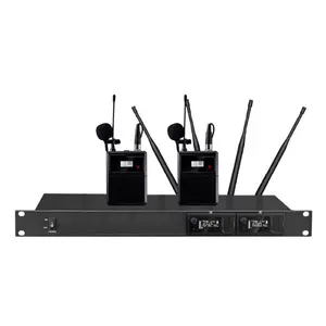 HUAIN supplier 2 channel UHF wireless microphone vocal dynamic cordless system