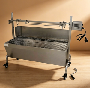 Parrilla Eléctrica de Carbón para Exteriores, Acero Inoxidable 304, Plegable, Multifuncional, Ahumador para Camping, Rejilla Desmontable, Más Vendida - Product Image 1