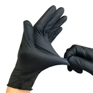 Black Nitrile Gloves Titanfine Cheap Bulk Exam Box Black Nitrile Gloves Pure Examination Food Grade Powder Free Nitrile Gloves