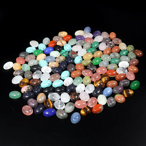 Perles ovales en pierre naturelle de 12x16 mm, cabochon plat, perles en vrac pour la fabrication de bijoux, cristal de guérison, chakra, protection énergétique, cadeau - Product Image 4
