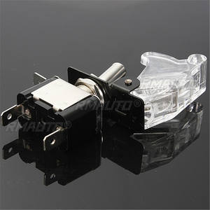 Interruptor de Palanca LED Iluminado de 12V 20A para Auto, Barco, Camión, con Cubierta Protectora Abatible de Seguridad, Color Blanco - Product Image 5