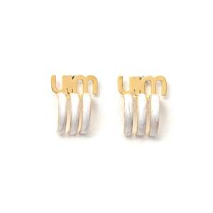 Boucles d'oreilles pendantes tendance en acier inoxydable 316L avec placage or PVD, durables et résistantes - Product Image 1