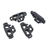 Attaches à cordon à ressort rectangulaires noires de luxe, étanches, à grande ouverture, en plastique, pour cordons et sangles épais