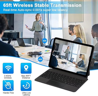 Microphone à réduction de bruit Lavalier sans fil K61 USB-C microphone à clipser avec étui de charge pour téléphone Smartphone ordinateur portable
