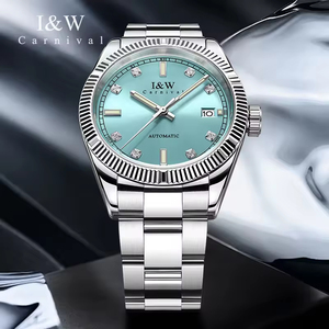 Reloj de Negocios Clásico OEM con Bisel Dentado, Diseño Personalizado, Cambio de Logotipo, Movimiento Automático Mecánico Luminoso - Product Image 2