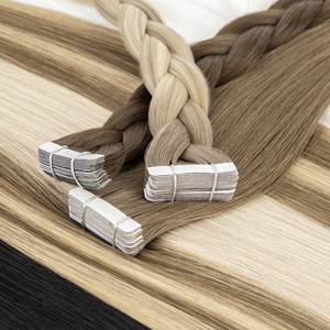 Extensiones de Cabello Ruso con Cinta Adhesiva al por Mayor LeShine, Extensiones de Cabello Humano Virgen 100% con Cinta Adhesiva - Product Image 1