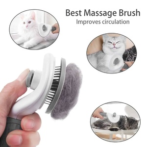 Brosse de toilettage pour animaux de compagnie, populaire, nouvelle, en acier inoxydable, écologique, multifonctionnelle, réduit la perte de poils, pour chats et chiens - Product Image 2