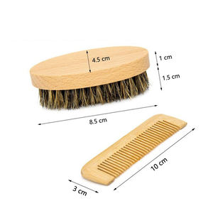 مجموعة فرش شعبية عالية الجودة للعناية بالجمال وخشب الكمثرى من الخيزران الطبيعي للرجال - Product Image 5