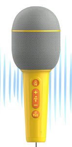 ميكروفون لاسلكي صغير لعائلة البط الأصفر كاريوكي مع صوت مزدوج من القمح موصل موسيقى من النوع C مدمج للأطفال - Product Image 2