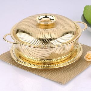 Stainless Steel Multi Purpose <b>Colander</b> With Lid Fine Perforated <b>Strainer</b> For Kitchen Use 28 Cm - Product Image 2