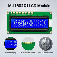 Module d'affichage LCD à cristaux liquides avec rétroéclairage LED, broches à souder, écran bleu/jaune-vert, 5V IIC/I2C 1602A