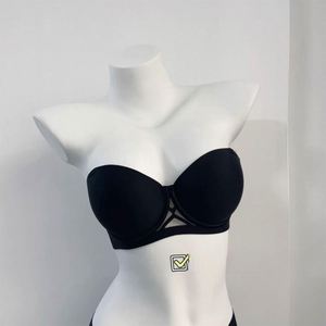Reggiseno <span class=keywords><strong>Basic</strong></span> da Donna con Imbottitura e Ferretto, in Delicato Tessuto di Nylon con Scollatura in Pizzo - Product Image 3