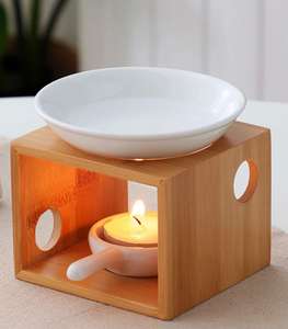 <span class=keywords><strong>Brûleur</strong></span> à cire de bougie en céramique de bambou en gros <span class=keywords><strong>pas</strong></span> <span class=keywords><strong>cher</strong></span>, <span class=keywords><strong>brûleur</strong></span> à huile parfumée, <span class=keywords><strong>brûleur</strong></span> à fusion - Product Image 3