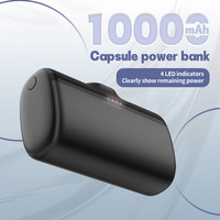 Batería Externa de 10000 mAh con Conector USB-C, Pantalla LED, Carga Rápida de 20 W, Cable Integrado, Diseño Compacto
