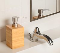 Dispensador de Jabón LUMINA Ecológico para el Hogar con Almohadillas Antideslizantes, Elegante Dispensador Manual para Baño, Cocina, Líquido para Platos, Sin Cadmio