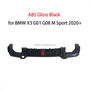 Difusor de labios de parachoques trasero ABS, versión de competición con luz para BMW G01 G08 <span class=keywords><strong>X3</strong></span> <span class=keywords><strong>M</strong></span> Sport <span class=keywords><strong>2022</strong></span> + aspecto de carbono, negro brillante - Product Image 2