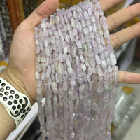 Perles de pierre naturelle de tourmaline rose polies de 6-8 mm, irrégulières, pour la fabrication de bijoux DIY, cristal de guérison