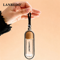 En stock, flacon diffuseur de parfum pour voiture rond vide personnalisé de 7 ml, flacon de parfum pour voiture suspendu de 10 ml avec bouchon en bois en stock