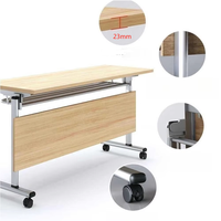 Table de Bureau Pliante en Gros Usine pour Réunion, Formation, Étude – Bureau Pliant de Personnel MFC avec Roues