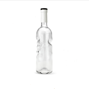 Bouteille de whisky en verre en forme de trompette, une bouteille de whisky à étiquette rouge, bouteille de whisky pour whisky - Product Image 5