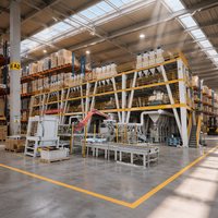 Machine de mélange de mortier sec à dosage automatique, équipement automatique de fabrication de colle pour carrelage et plâtre, vente chaude OEM, directement de l'usine