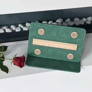 Cross-<b>border</b> Leather Magnetic <b>Display</b> Board, Folding Knitted Pattern Icon <b>Display</b> Rack, Knitting Tool Accessories Gift - Product Image 1