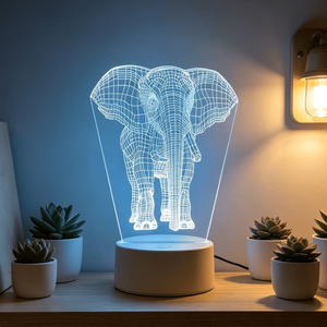 Veilleuse intelligente 3D, 7 couleurs, lumières LED changeantes, décoration de chambre à coucher pour chambre d'enfant, pour utilisation dans le salon - Product Image 3
