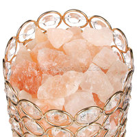 Lámpara de sal del Himalaya, lámpara de cristal de sal de pirámide Led USB, Lámpara decorativa de cristal, ambiente