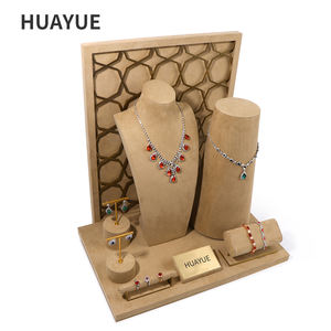 Exhibidores de Joyería de Terciopelo Caqui Personalizados de Huayue, Exhibidores de Joyería de Lujo para Escaparates - Product Image 2