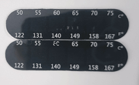 Papier adhésif thermochromique personnalisé à cristaux liquides 50-75°C, changeant de couleur, imperméable, résistant à l'huile, noir-à-translucide, auto-adhésif