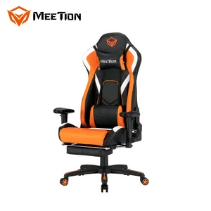 MeeTion CHR22广东赛车风格高背皮革旋转Pc电脑E Esport Gamer电子竞技游戏椅