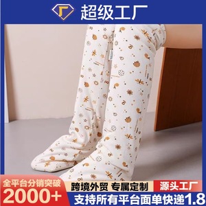 Calcetines hasta la rodilla para mujer, hasta media pantorrilla, térmicos, cálidos, de fibra de poliéster, con estampado de Anime, para dormir en casa, otoño e invierno - Product Image 5