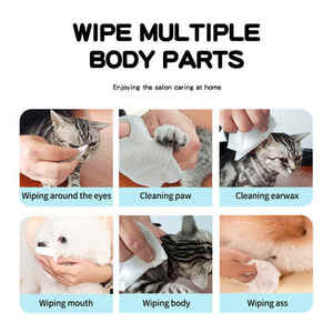 Lingettes dentaires douces pour chiens pour les soins des animaux de compagnie Nettoyage des dents buccales et élimination du tartre Lingettes pour les doigts pour le nettoyage des dents des chiens - Product Image 5