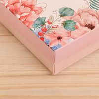 Motif de fleurs 36x26x6cm Vêtements Emballage Boîte En Carton Ondulé Emballage Boîte D'emballage Cadeau