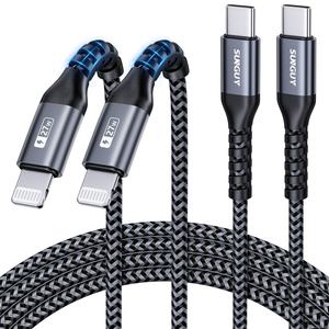 Cable de Carga Rápida Personalizado SUNGUY Tipo-C de 20W, Trenzado de Nailon, Ecológico y Duradero para Teléfonos Móviles, Venta al Por Mayor - Product Image 1