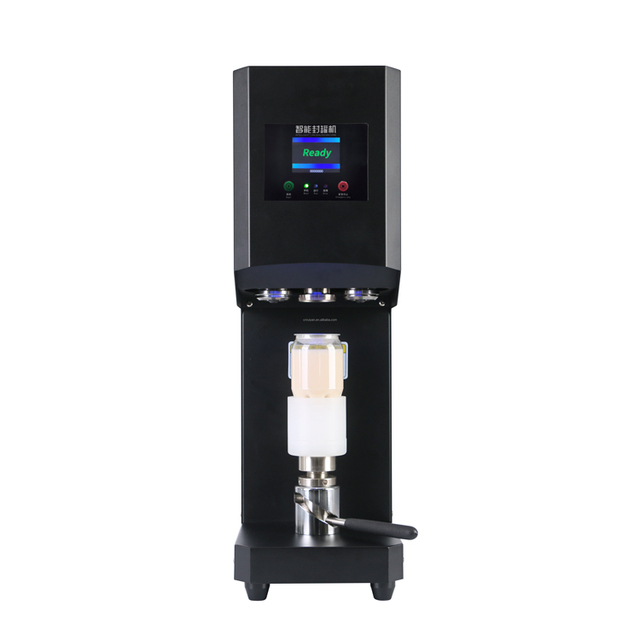Ce Certificated Electric Bubble Tea Can Sealing Machine Automatic PET Aluminum Plastic Bottle Can Sealer Machine