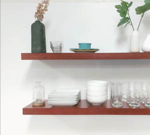 Keway Estantes Laminados de Melamina de 14 "X 48" Paneles 3/4 "Grueso Blanco, Arce, Cerezo Armario Slatwall Estante de Almacenamiento de Madera - Product Image 5