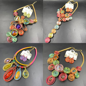 Nuevo <span class=keywords><strong>Collar</strong></span> Creativo con Diseño de Flor de <span class=keywords><strong>Cleopatra</strong></span>, Conjunto de Collares Tribales Africanos, Gargantilla Exagerada, Joyería para Mujer, Fiesta - Product Image 3