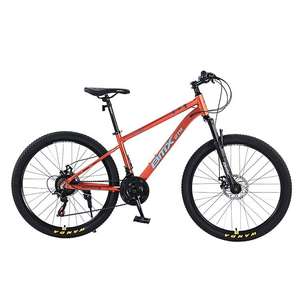 VTT en alliage d'aluminium MTBGO, vélo de montagne pour adultes, suspension avant, frein à disque, 21 vitesses, pédale ordinaire, unisexe pour adultes - Product Image 1