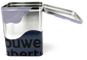 Большая квадратная коробка для кофе 166x166x213 мм с удобной дверью-Контейнер для сыпучих бобов - Product Image 2