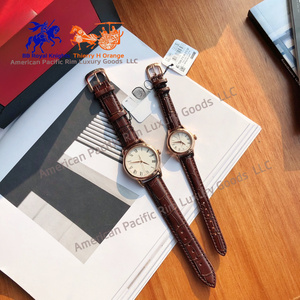 Montre à quartz pour couple de qualité supérieure 5A, marque haut de gamme, design minimaliste, cadran simple avec grands chiffres romains, bracelet étanche, calendrier - Product Image 1