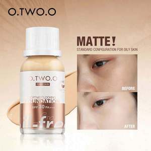 Nouvelles options de fond de teint O.two.o <span class=keywords><strong>2022</strong></span> Two, contrôle du sébum et hydratation, couvrance totale, marque privée, meilleur fond de teint. - Product Image 2