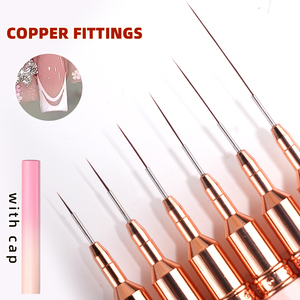 Pinceau de peinture rond en métal pour l'art, le bricolage, le dessin de lignes, de rayures, de fleurs, le gel UV, outils de peinture - Product Image 3