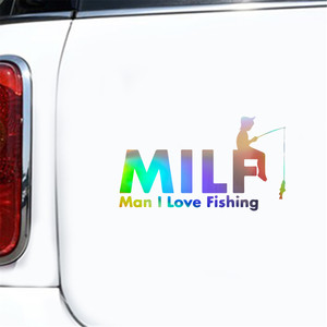 Calcomanía Láser para Auto con Diseño de Hombre Amante de la Pesca, Vinilo Decorativo para Auto, Camioneta, Parachoques, Ventana, Laptop, Regalo, Calcomanías Recortadas para Vidrio - Product Image 5